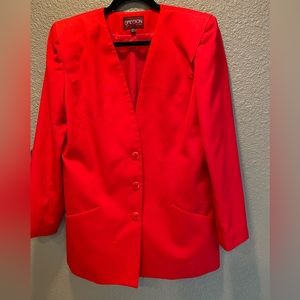 Vintage Sassoon, women’s red business suit. Brand new never worn.